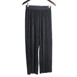Dynamite Black High-Rise Pleated Flowy Relaxed Wide-Leg Pants Size Small